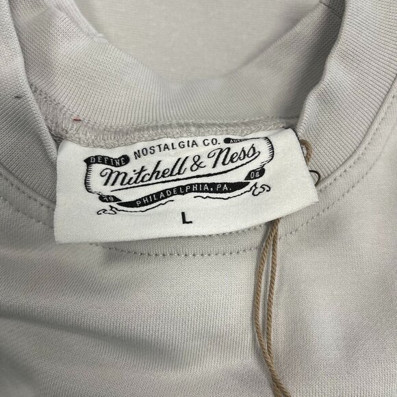 Mitchell & Ness Branded Script Crewneck, Light Grey - Large - NWT - Picture 4 of 5